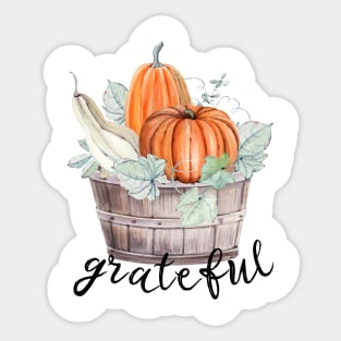 Grateful Pumpkins Sticker